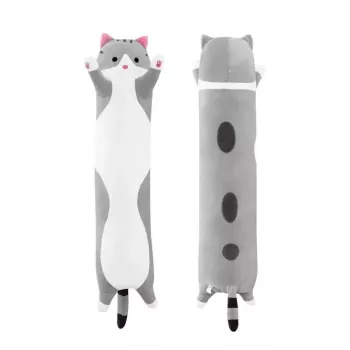 iLike Plüschkatze Kuscheltier Liegende Tiermaskottchen Schmusekissen für Kinder & Erwachsene
