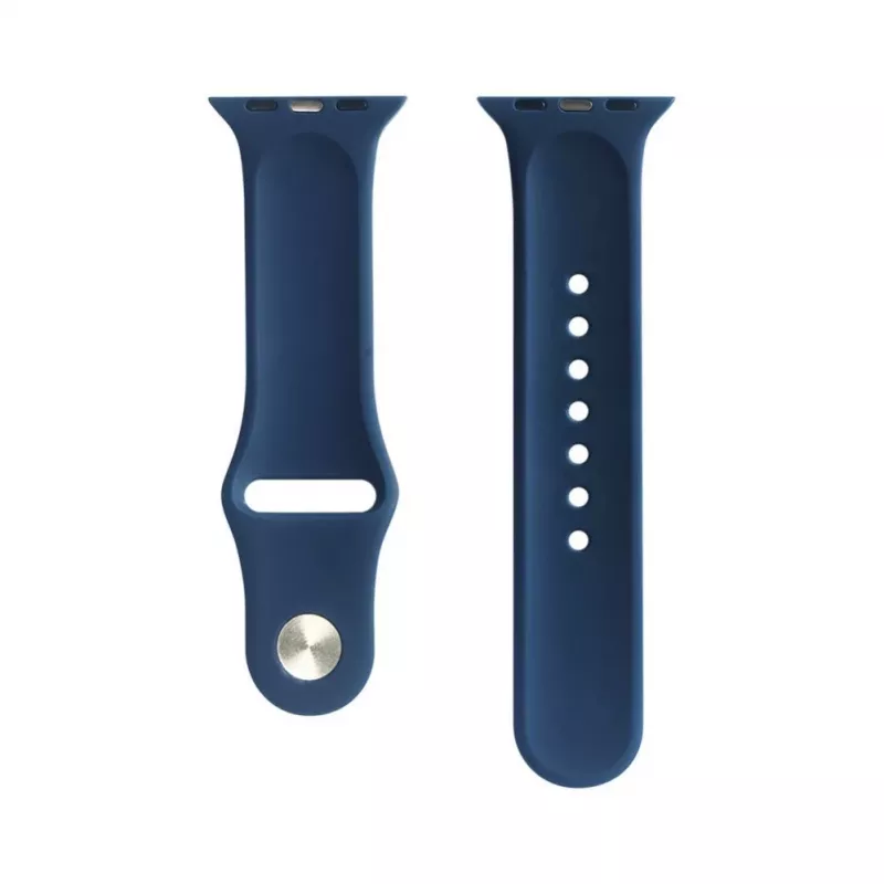 Evelatus Apple Watch 42/44/45mm Silikon Loop Armband (S/M 110mm) Blau