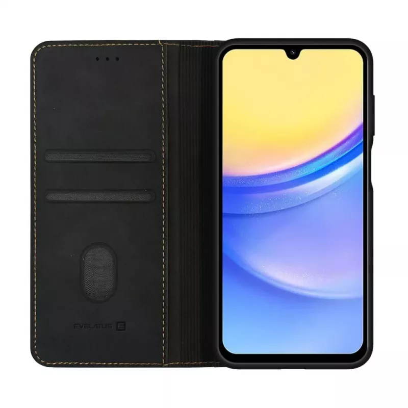 Evelatus Samsung Galaxy A15 Book Case Folio Schwarz