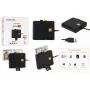 iLike 4-in-1 USB Smart Card Reader mit SIM-, SD- & Micro-SD-Unterstützung, CAC-Lesegerät für Ausweise, Bankkarten, eID und Speicherkarten, Schwarz