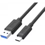 UNITEK USB 3.1 Type-A auf Type-C Kabel 0,5m Schwarz