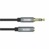UNITEK 3.5mm Audio-Verlängerungskabel 1m - Klinke auf Buchse, vergoldet, Schwarz