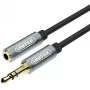 UNITEK 3.5mm Audio-Verlängerungskabel 1m - Klinke auf Buchse, vergoldet, Schwarz