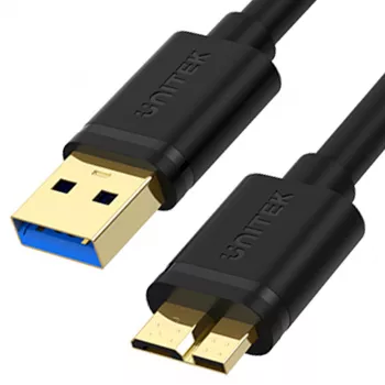 UNITEK USB 3.0 A-Stecker auf Micro-B-Stecker Kabel 1m Schwarz Y-C461GBK