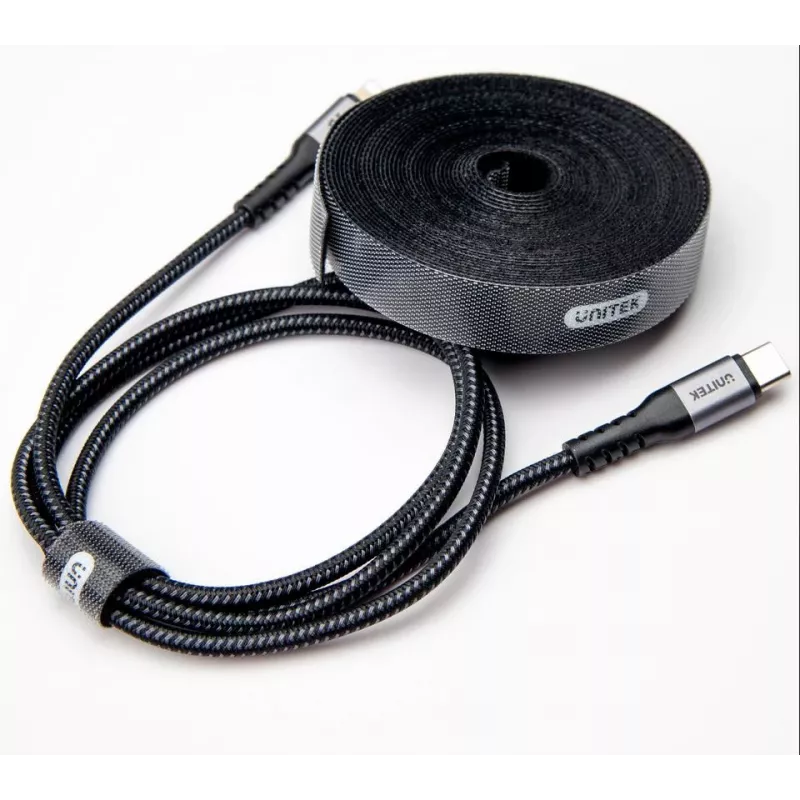 UNITEK OT142BK Klett-Kabelbinder 5m Schwarz