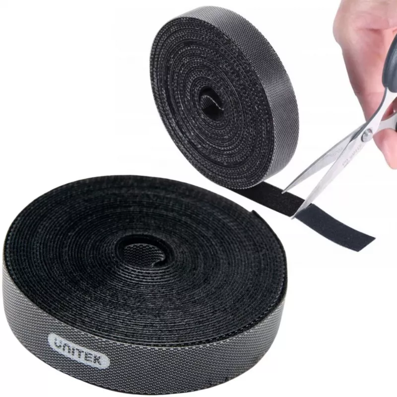 UNITEK OT142BK Klett-Kabelbinder 5m Schwarz