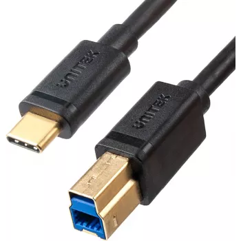 UNITEK USB-C auf USB-B 3.0 Druckerkabel 2m Schwarz
