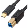 UNITEK USB-C auf USB-B 3.0 Druckerkabel 2m Schwarz