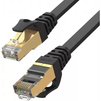 UNITEK Cat.7 SSTP Ethernet Patchkabel 2m Flach Schwarz