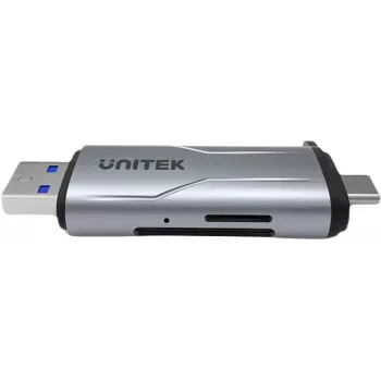 UNITEK SD/microSD-Kartenleser USB-A 5Gbps/USB-C Space Grey