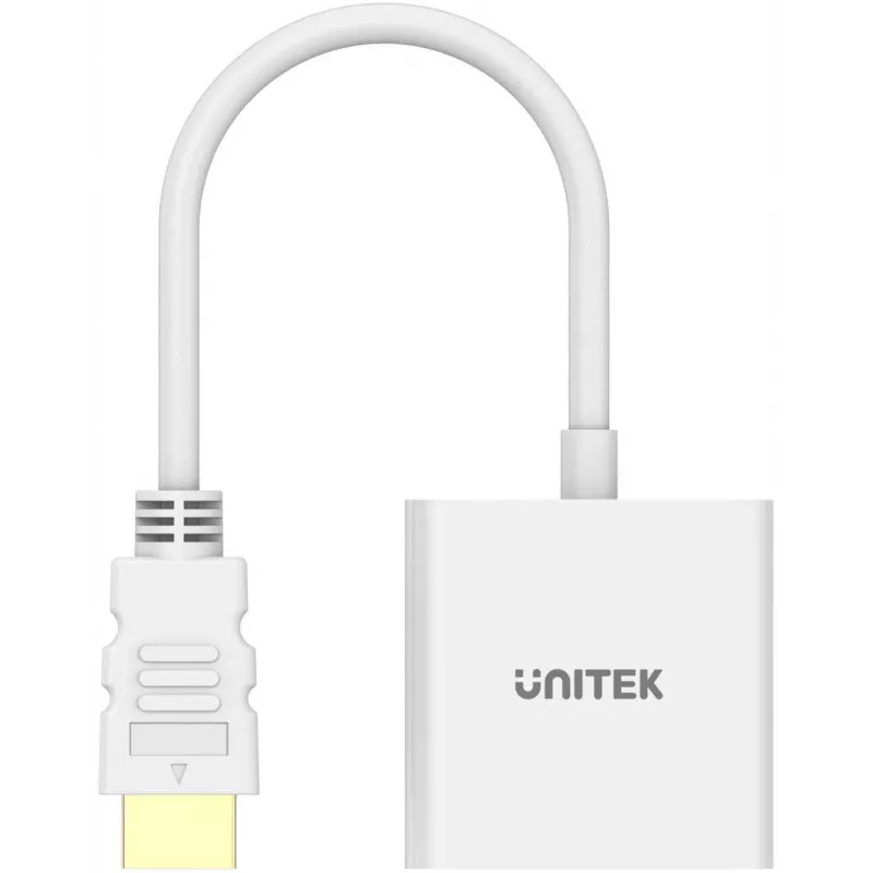 UNITEK HDMI-zu-VGA-Adapter, Full HD 1080p, 60Hz, Weiß