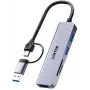 UNITEK 5-in-1 USB-C Hub mit SD- und MicroSD-Kartenleser, 5 Gbit/s, Space Grey
