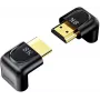 UNITEK 8K HDMI Winkeladapter 90° und 270° (2er-Pack) - Schwarz