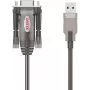UNITEK USB-A auf RS232 Seriell Konverterkabel, DB9 Stecker, 1,5 m, Schwarz