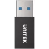 UNITEK USB-A Data Blocker Adapter - Charge-Only, Schwarz
