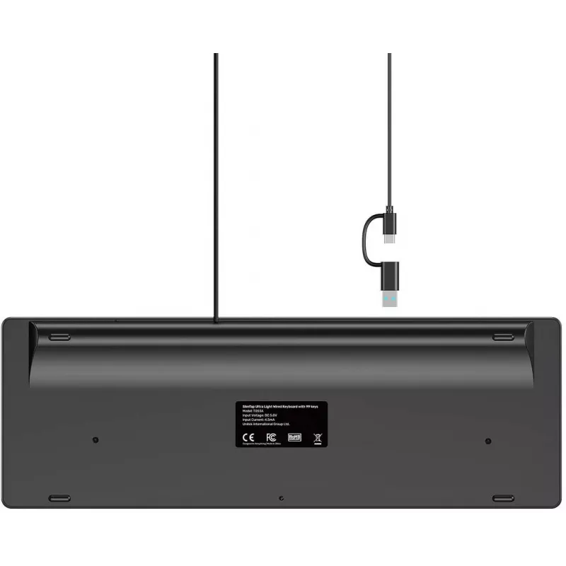 UNITEK SlimTap Leichte kabelgebundene Büro-Tastatur USB-C/USB-A
