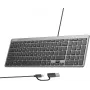 UNITEK SlimTap Leichte kabelgebundene Büro-Tastatur USB-C/USB-A
