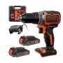 BLACK+DECKER 18V Akku-Bürstenloser Bohrschrauber 52Nm 2x2,0Ah BL186KB