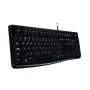 Logitech Tastatur K120 RU - Kabelgebunden USB Vollgröße Russisches Layout, spritzwassergeschützt, Schwarz