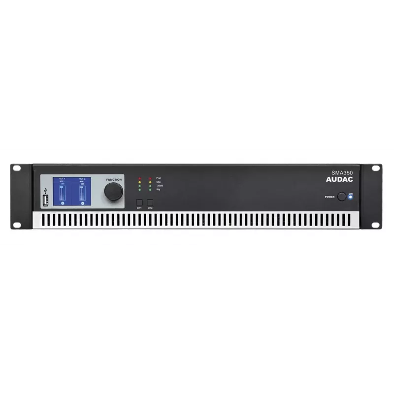 AUDAC SMA350 2-Kanal Class-D Audioverstärker 350W RMS pro Kanal (4 Ohm) Schwarz