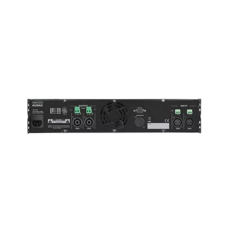 AUDAC SMA350 2-Kanal Class-D Audioverstärker 350W RMS pro Kanal (4 Ohm) Schwarz