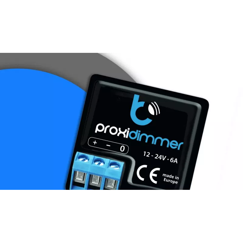 BLEBOX Proxidimmer Kapazitiver Näherungssensor Wi-Fi Berührungsloser Dimmer für 12-24V DC LED-Streifen, 5A, 120W, PWM, IP20