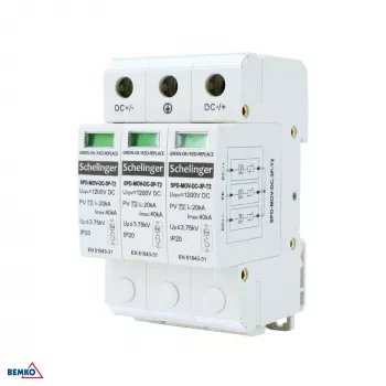 SCHELINGER 3P DC 1200V Typ 2 Überspannungsschutzgerät (SPD) für PV-Anlagen