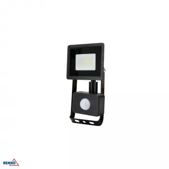 KAFLER KASTEL LED-Flutlicht 10W 4000K 800lm IP65 Schwarz mit PIR-Sensor