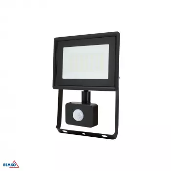 KAFLER KASTEL LED-Flutlicht 30W 4000K 2520lm IP65 Schwarz mit PIR-Sensor