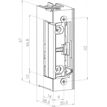 SCOT ES-S1224N Low Current Symmetrical Electric Strike 12/24V AC/DC 3000N