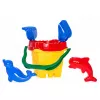 HEMAR Sand Castle Set Bucket Strainer Candy Molds Shovel Rake 7 pcs.