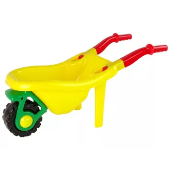 HEMAR Große farbige Gartenschubkarre Gelb 100L 150kg