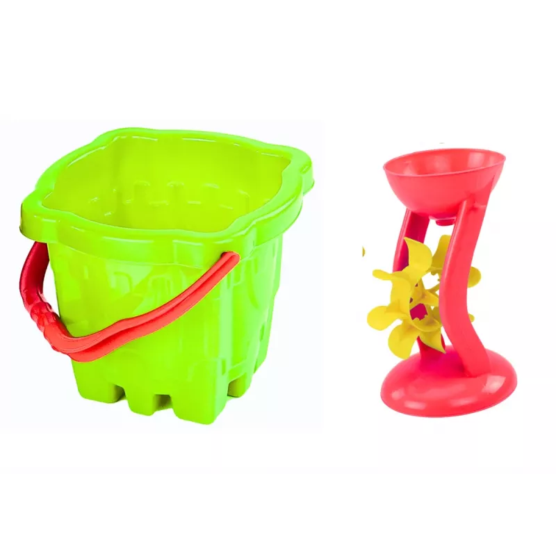 HEMAR Sandspielzeug-Set Eimer Burgmühle 9-teilig