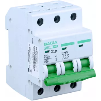GACIA SB6L B 3P 6A Leitungsschutzschalter, 6kA, B-Charakteristik, 3-polig, 6A