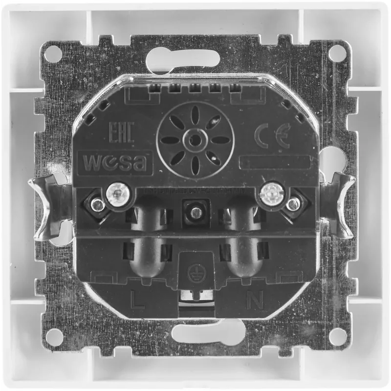 VCX WESA LC 13A Einzelsteckdose mit USB-Ladegerät Weiß