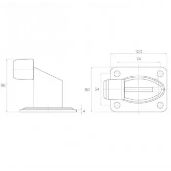 PSG 60.038 Torpuffer - EPDM-Gummi, Schwarz, 60x38mm