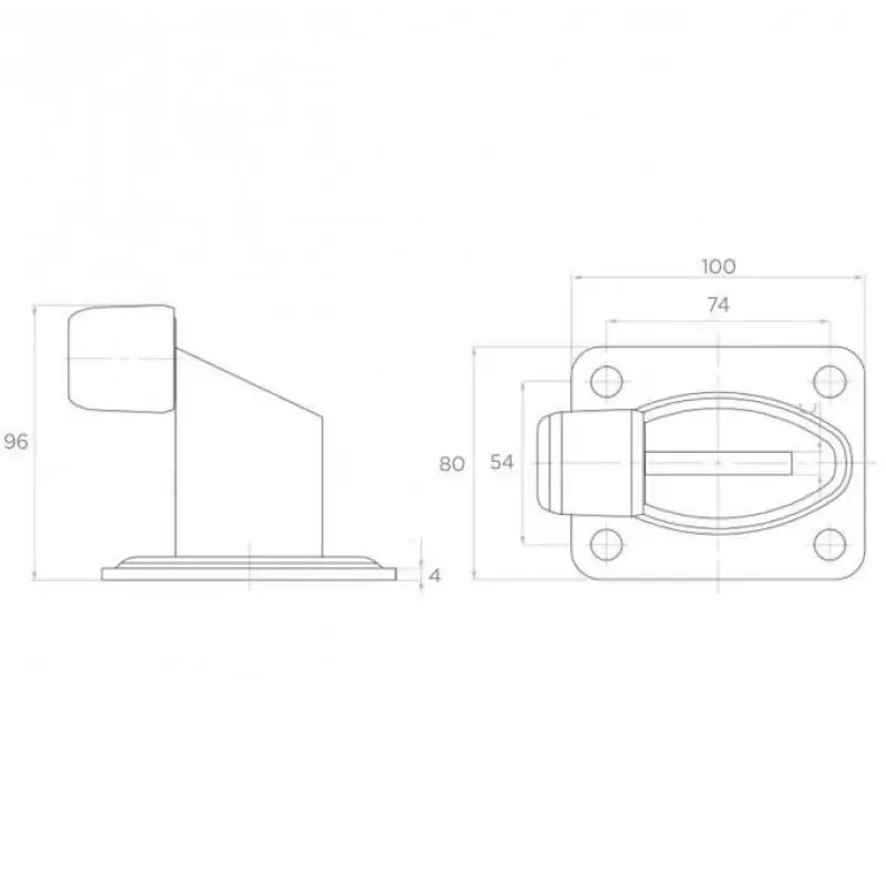 PSG 60.038 Torpuffer - EPDM-Gummi, Schwarz, 60x38mm