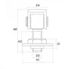PSG 61.013 Anschweißscharnier M20 Gewinde (verstellbar)