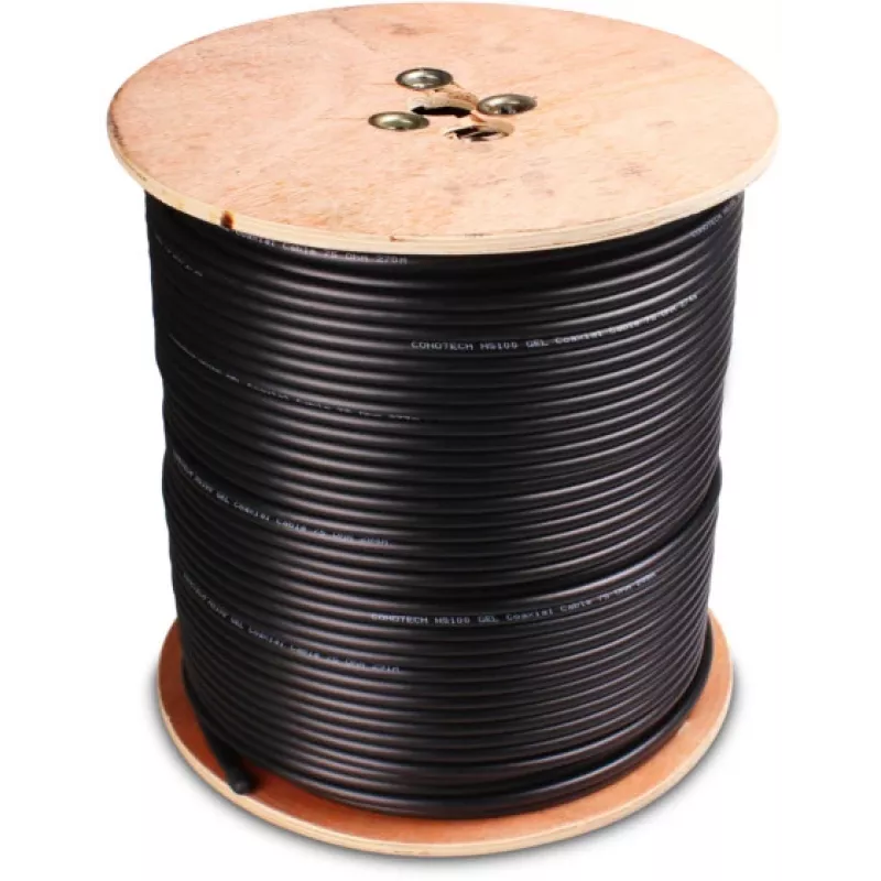 CONOTECH NS-752 Koaxialkabel NS100 TRI Gel-gefüllt Schwarz - Rolle 300m