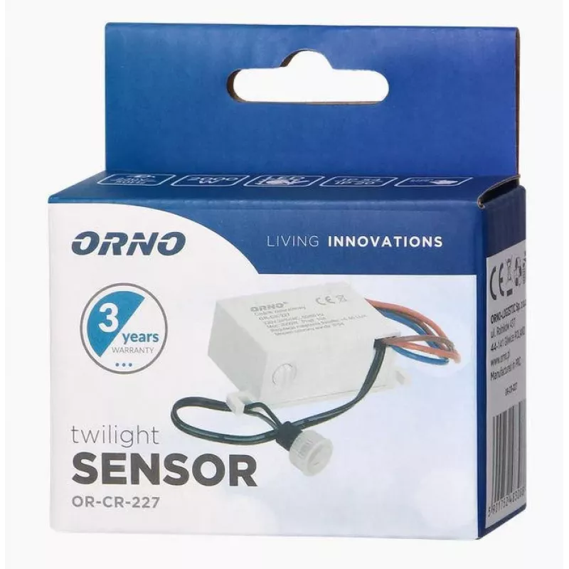 ORNO OR-CR-227 Dämmerungssensor MINI mit Außenfühler, IP54