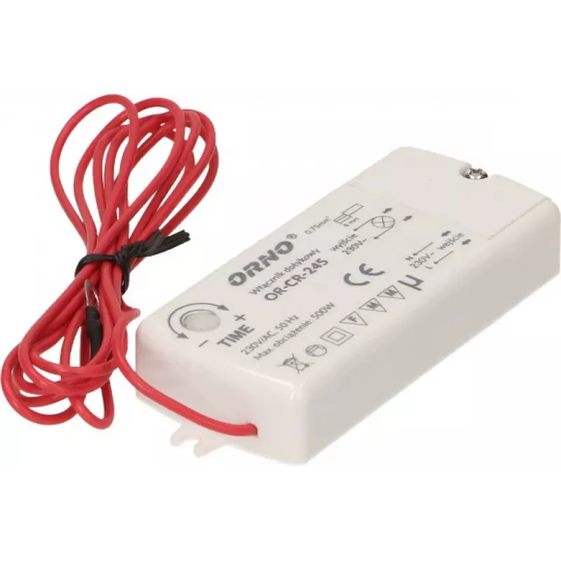 ORNO OR-CR-245 Berührungsloser induktiver Näherungsschalter für LED-Beleuchtung, Schwarz