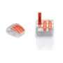 TRYTYT PC-233 3-fach Hebel-Spleißverbinder 0,2-4,0 mm² 50 Stück transparent orange