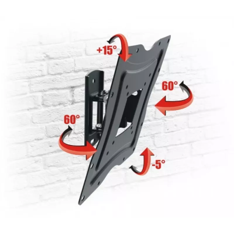 OPTICUM TV Mount AX FLEXI 13-42 inch Full-Motion Wandhalterung Schwarz