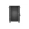 Lanberg 19 Zoll 18U 600x600 Schwarzer Standschrank mit Glastür (Flat Pack)