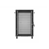 Lanberg 19 Zoll 18U 600x600 Schwarz Stand-Rack-Schrank mit perforierter Tür (Flat Pack)