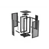 Lanberg 19 Zoll 18U 600x600 Schwarz Stand-Rack-Schrank mit perforierter Tür (Flat Pack)