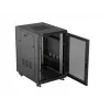 Lanberg 19 Zoll 18U 600x800 mm schwarzer Standschrank mit perforierten Türen (Flat Pack)