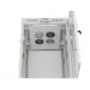 LANBERG 19 inch 22U Standgehäuse 600x600 mm Grau mit gehärteter Glastür und LCD-Display (Flat Pack)