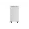 LANBERG 19 inch 22U Standgehäuse 600x600 mm Grau mit gehärteter Glastür und LCD-Display (Flat Pack)