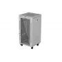 LANBERG 19 inch 22U Standgehäuse 600x600 mm Grau mit gehärteter Glastür und LCD-Display (Flat Pack)